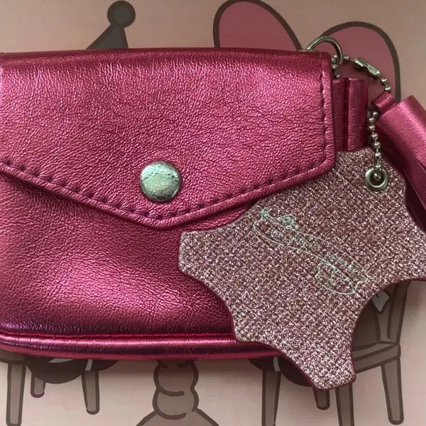 [BUNJANG] Ideus Cowhide Card Wallet Hot Pink / 아이디어스 소가죽 카드 지갑 핫핑크
