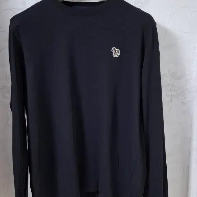 [BUNJANG] PS Paul Smith Multicolor Zebra Appliqué Organic Cotton Long Sleeve T-Shirt Black L/100 / (정품 22년식) 폴스미스 긴팔티 100