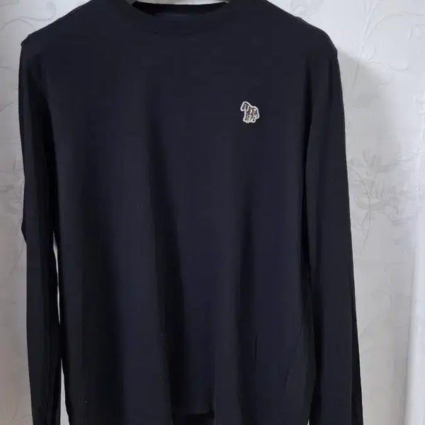 [BUNJANG] PS Paul Smith Multicolor Zebra Appliqué Organic Cotton Long Sleeve T-Shirt Black L/100 / (정품 22년식) 폴스미스 긴팔티 100