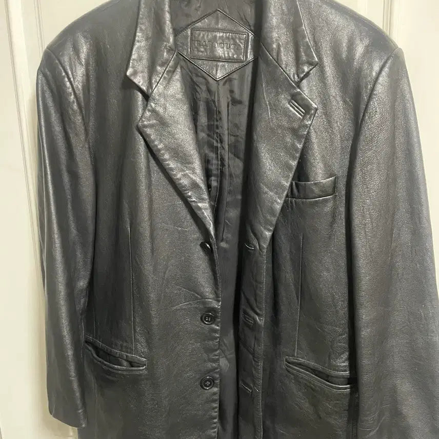 [BUNJANG] Baracuta Real Leather Blazer Jacket / 바라쿠타 리얼 레더 블레이저 자켓