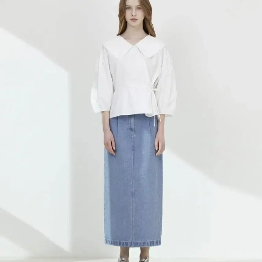 [BUNJANG] Thursday Island Denim Long Skirt M / 써스데이 아일랜드 데님 롱 스커트 m