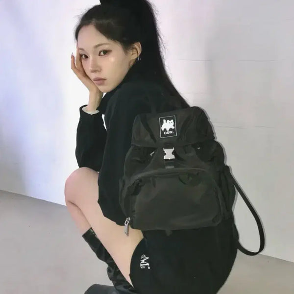 [BUNJANG] CSW Cat Save The World Mini Backpack Black / CSW 캣세이브더월드 미니 백팩