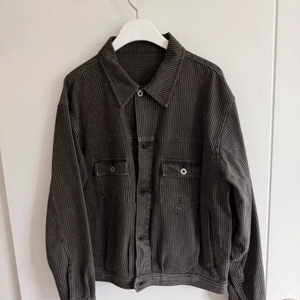 [BUNJANG] Politeru Used Trucker Jacket Stripe / (4) 폴리테루 유즈드 트러커 자켓 스트라이프