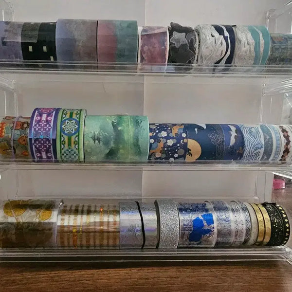 [BUNJANG] Cityscape Cloud Wave Die-Cut Washi Tape Set (8 pcs) with Storage Box / 도시감성마테 구름마테 파도마테 다이컷마테 8개 보관함 일괄