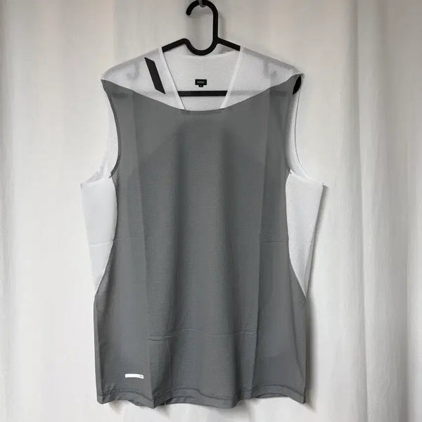 [BUNJANG] SOAR Running Lace Singlet 2.0 - Silver Grey/White, Size M / 소어 러닝 레이스 싱글렛 2.0
