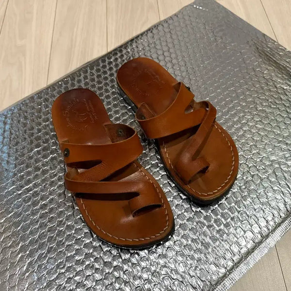 [BUNJANG] Jerusalem Handmade Leather Sandals Brown / 예루살렘 수제 가죽 샌들 브라운