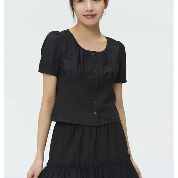 [BUNJANG] SPAO Square Neck Blouse / 스파오 스퀘어넥 블라우스