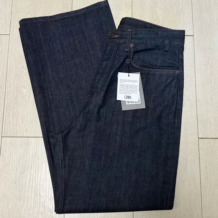 [BUNJANG] Belliere Mid Wide Denim Pants Low Indigo W32 L32 / 벨리에 미드 와이드 데님 팬츠 로우 인디고 W32 L32