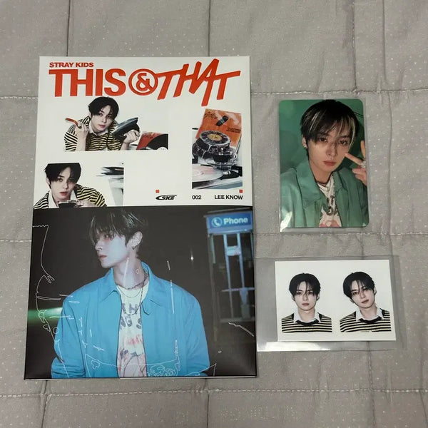 [BUNJANG] Stray Kids Lee Know THIS & THAT Pre-order Photocard / 리노)스트레이키즈 디스앤댓 앤버전 리노 프리오더 포카 this&that