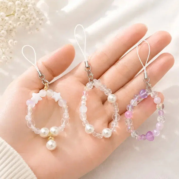 [BUNJANG] Beaded Pearl Strap Keychain / 비즈 스트랩 키링