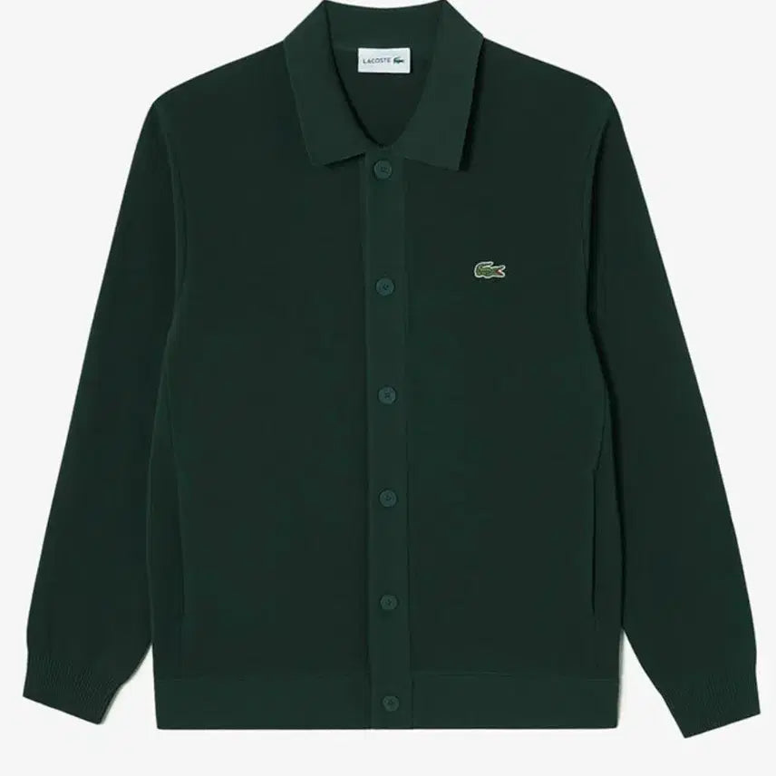 [BUNJANG] Lacoste Green Collar Cardigan Size 100 / 라코스테 카라넥 가디건 녹색 100사이즈