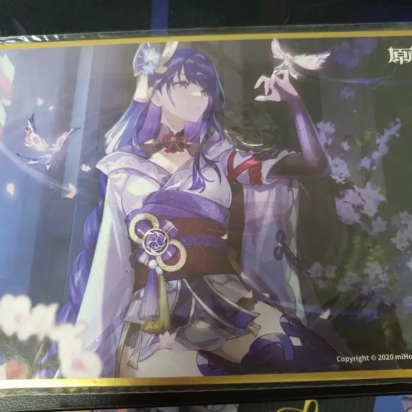 [BUNJANG] Genshin Impact Raiden Shogun New Year Set - Shikishi, Badge, Poster / 원신 라이덴 신년세트 색지 뱃지 포스터