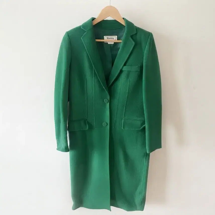 [BUNJANG] hüming Handmade Wool Coat Green / [파격가] 휴밍 그린 핸드메이드 울 코트 (FREE)