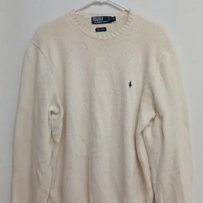 [BUNJANG] Polo Ralph Lauren Crewneck Knit Ivory L / 폴로 랄프로렌 크루넥 니트 아이보리 L