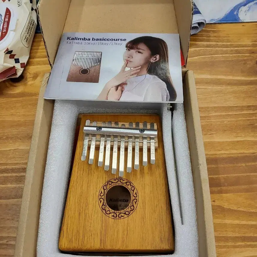 [BUNJANG] Kalimba 17 Key Wooden Musical Instrument with Basic Course Book / 칼림바 17키 우드 악기 기본 코스북 포함