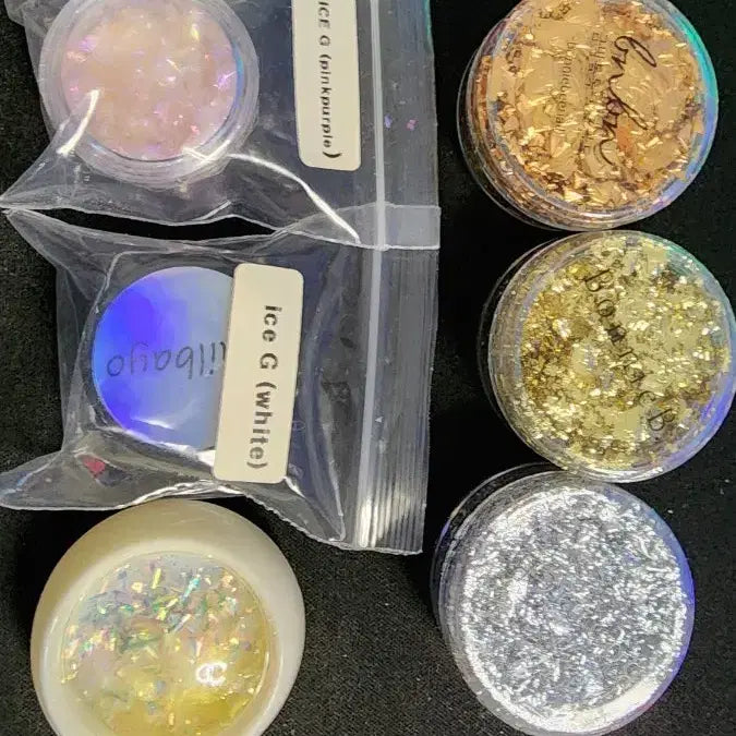 [BUNJANG] Glitter 6-Color Set (Gold, Silver, Pink, White) / 글리터 6종 세트 (골드, 실버, 핑크, 화이트 등)