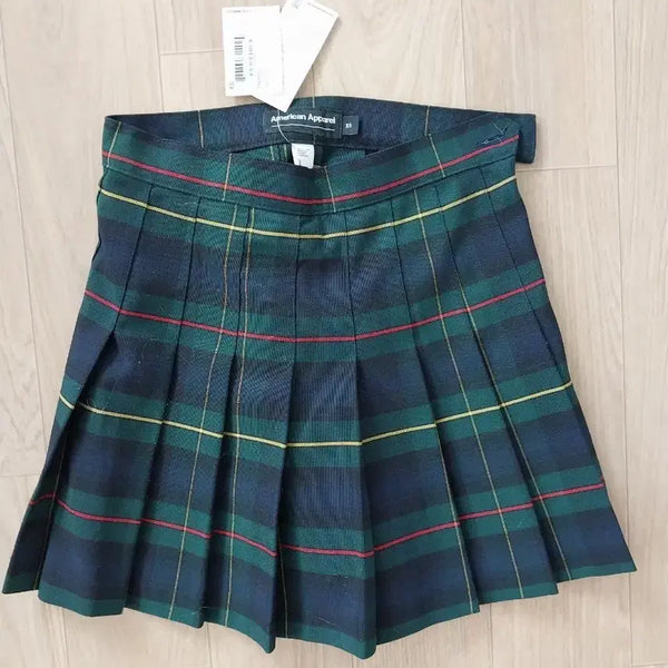 [BUNJANG] American Apparel Plaid Skirt XS / 15.새제품 어메리칸 어페럴 체크스커트 치마 폴리 시원