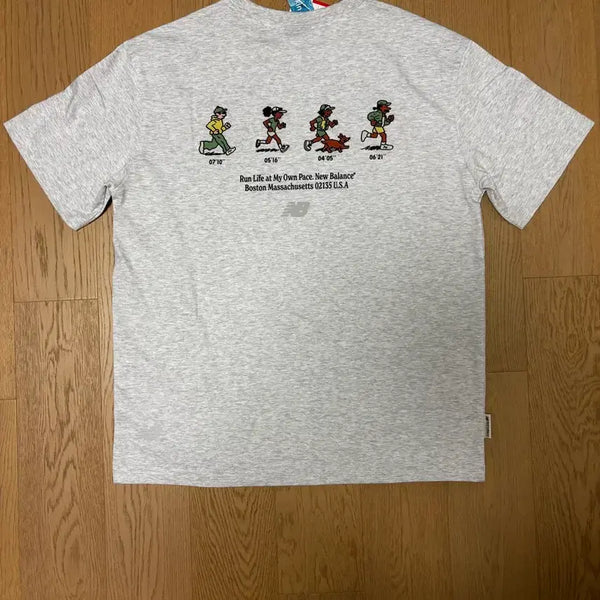 [BUNJANG] New Balance Friends T-Shirt Light Grey Medium / 뉴발란스 프렌즈 반팔티 라이트그레이 미디움