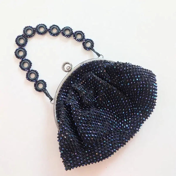 [BUNJANG] Handmade Beaded Clutch Tote Bag / 핸드메이드 비즈 클러치 토트백
