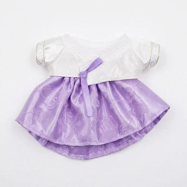[BUNJANG] Purple Hanbok Doll Clothes for 20cm Dolls (Un 속성) / 인형 한복 보라색 인형옷 20깅 무속성 솜인형 옷장 20cm