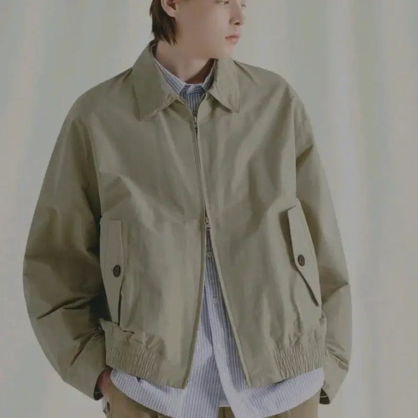 [BUNJANG] Melangemaster Harrington Jacket Beige XL / 멜란지마스터 XL 베이지색 헤링턴 자켓