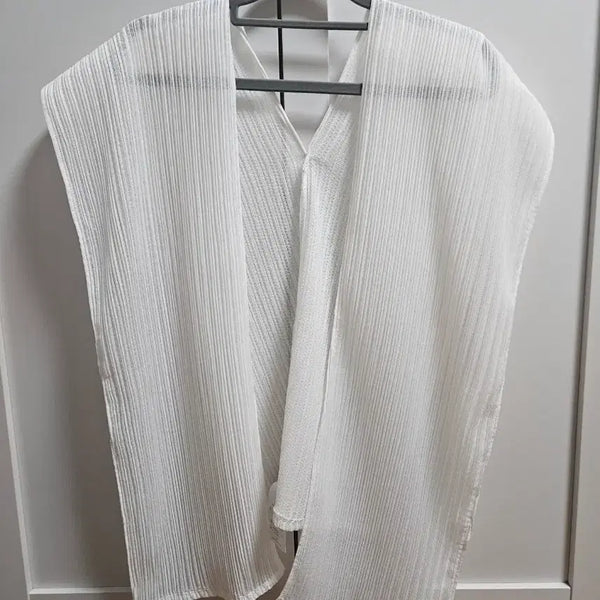 [BUNJANG] Le917 New Pleated Shawl Muffler White / 르917 신상 플리츠 숄머플러 화이트