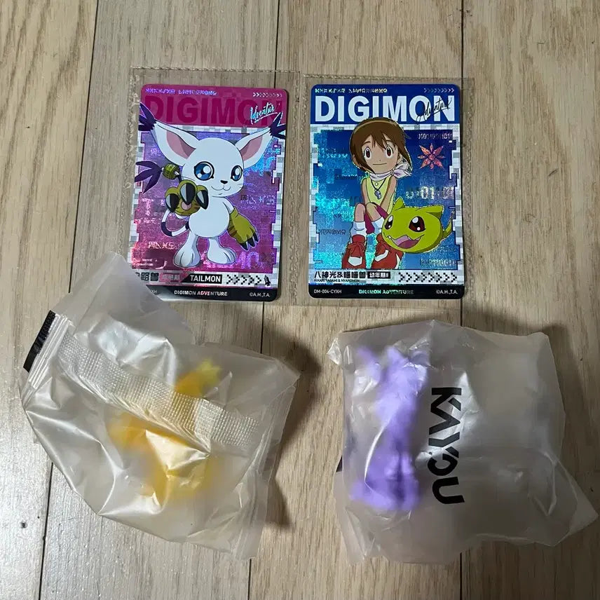 [BUNJANG] Digimon Rubber Figure Set - Nari & Gatomon / 디지몬 고무피규어 나리,가트몬 세트