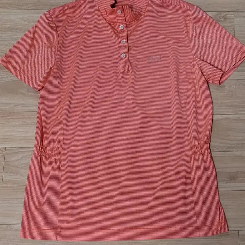 [BUNJANG] Daks Golf Women's Striped Polo Shirt Coral Size 95 / 닥스 골프 여성 카라티 95 코랄 스트라이프
