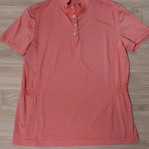 [BUNJANG] Daks Golf Women's Striped Polo Shirt Coral Size 95 / 닥스 골프 여성 카라티 95 코랄 스트라이프