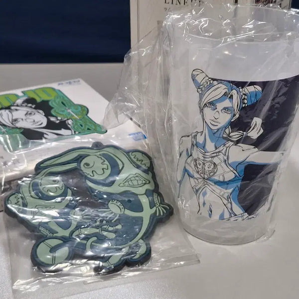 [BUNJANG] JoJo's Bizarre Adventure: Stone Ocean Rubber Coaster (P.U.F.F.) & Cup (Jolyne) / 죠죠의 기묘한 모험 스톤오션 러버 코스터(푸 파이터즈)& 컵 (죠린)