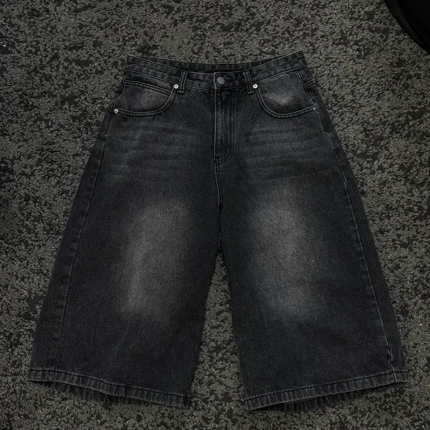 [BUNJANG] Bermuda Shorts Black Denim / 버뮤다 팬츠 / 흑청