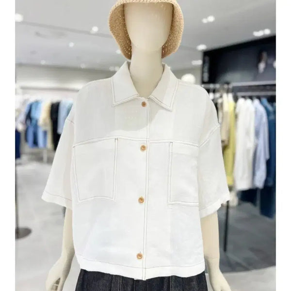 [BUNJANG] Studio Tomboy Linen Crop Jacket / 스튜디오톰보이 린넨 크롭 쟈켓