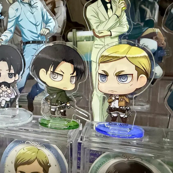 [BUNJANG] Attack on Titan Acrylic Standee Set - Erwin & Levi / 진격의 거인 아크릴 스탠드 엘빈, 리바이 세트