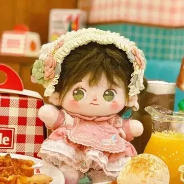 [BUNJANG] 20cm Cotton Doll Clothes 'Vintage Cake' Dress Set / 왕왕쿠키 빈티지 케이크 드레스 인형옷 20깅 무속성 솜인형 옷장 20cm