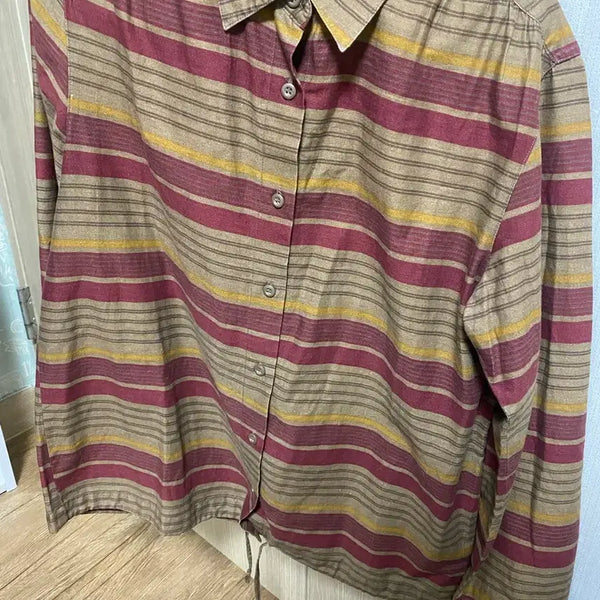 [BUNJANG] Vintage Pigment Cotton Striped Shirt / 빈티지 피그먼트 코튼 셔츠
