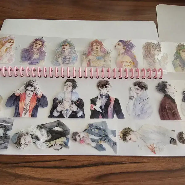 [BUNJANG] The Little Prince, Grand Duke, Poseidon, Mermaid Character PET Washi Tape Cutouts (6 Patterns) / 인물마테컷 6패턴 어린왕자 북부대공 포세이돈 인어 PET마테컷
