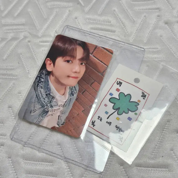 [BUNJANG] Baekhyun 'Byun' Photocard + Handwritten Charm Set / 백현 큥파 포토카드+손글씨부적 세트