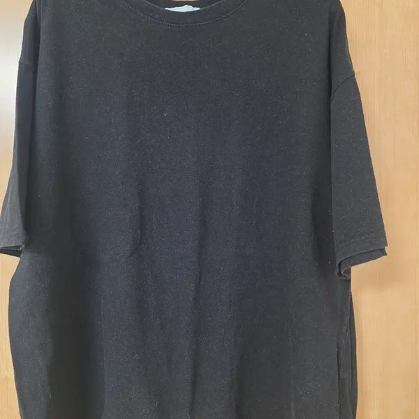 [BUNJANG] Basic Black Short Sleeve Cotton T-Shirt / 기본 블랙 반팔 면티셔츠