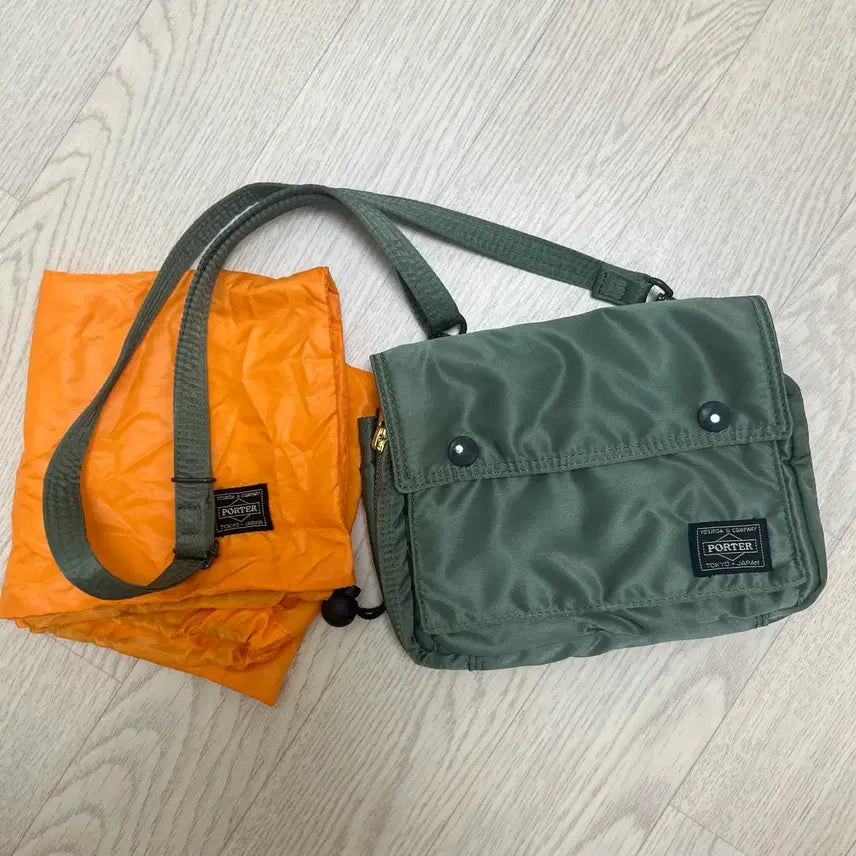 [BUNJANG] Porter Tanker Original Snap Shoulder Bag / 오리지날 포터 탱커 스냅 숄더백 카키