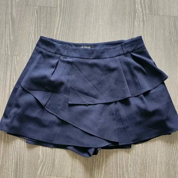 [BUNJANG] Women's Navy Wrap Shorts Skirt / 여성용 네이비 랩 반바지 스커트