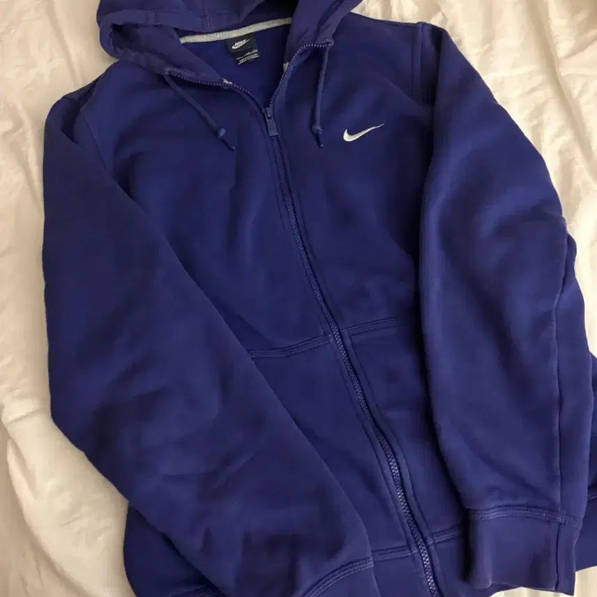 [BUNJANG] Nike Swoosh Hooded Zip-Up Jacket Navy Cobalt Blue Vintage / 나이키 스우시 후드집업 네이비 코발트블루 stc빈티지 진리 갭gap 블루
