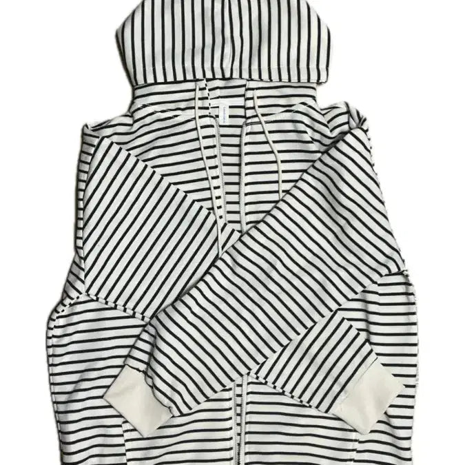 [BUNJANG] Stripe Hooded Zip-Up Jacket / 스트라이프 후드집업