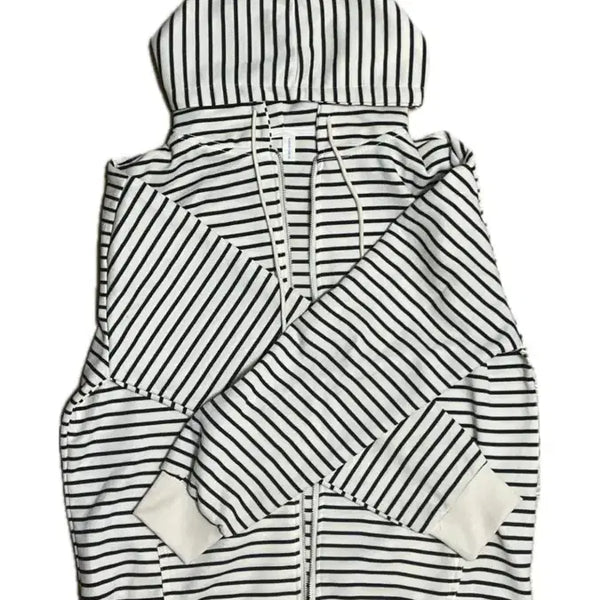 [BUNJANG] Stripe Hooded Zip-Up Jacket / 스트라이프 후드집업
