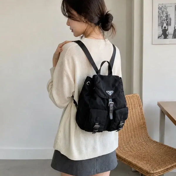 [BUNJANG] Prada Pocono Nylon Backpack Black / 빈티지 프라다 포코노 나일론 백팩 블랙 감정서있음