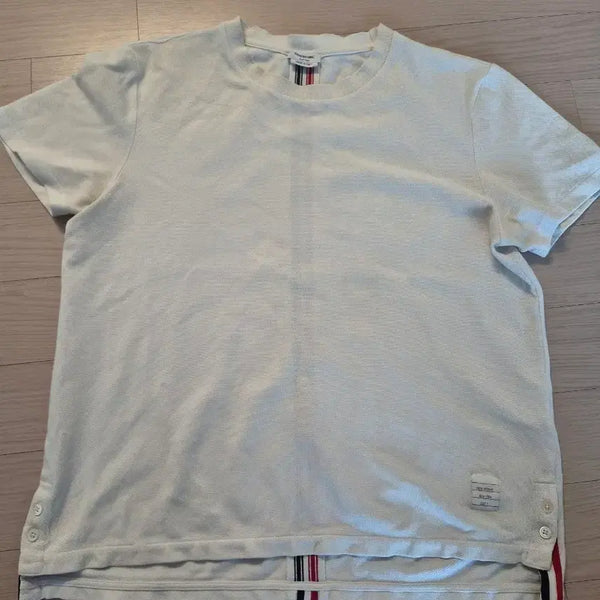 [BUNJANG] Thom Browne White Back 3-Stripe T-Shirt / 톰브라운 백삼선 반팔  화이트