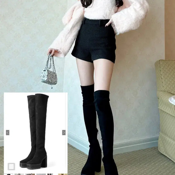 [BUNJANG] GRL Suede Platform Long Boots / grl GRL 그레일 스웨이드 롱 통굽 부츠 240 스나계 양지뢰 일브