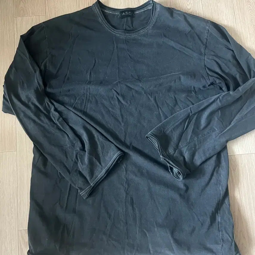 [BUNJANG] Vintage Grey Long Sleeve T-Shirt / 빈티지 그레이 롱슬리브
