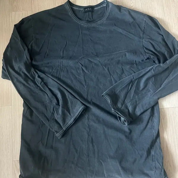 [BUNJANG] Vintage Grey Long Sleeve T-Shirt / 빈티지 그레이 롱슬리브