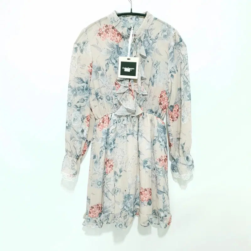 [BUNJANG] Flower Chiffon Dress / 플라워 쉬폰 원피스 F_M2940