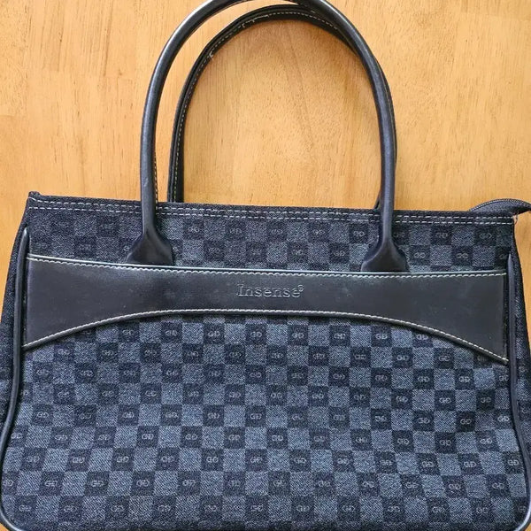 [BUNJANG] Incense Check Pattern Women's Tote Bag / 인센스 체크 패턴 여성 토트백
